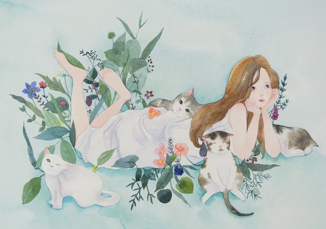 ����Ψ����ˮ�ʻ�-��Ů��è