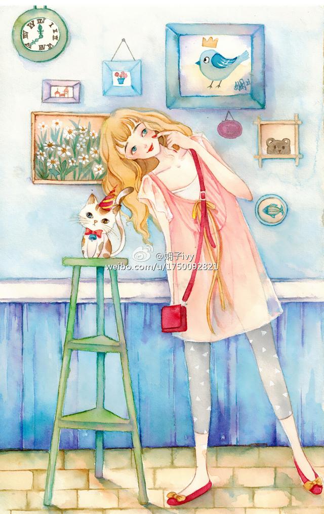 ����Ψ����ˮ�ʻ�-��Ů��è