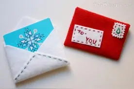 信封外观的小清新布艺卡包手工制作教程图片