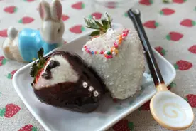 草莓巧克力棒棒糖——下午茶小甜心图片