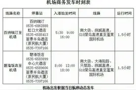 蓬莱国际机场大巴最新时刻表发布图片