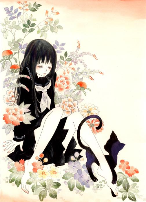 ����Ψ����ˮ�ʻ�-��Ů��è