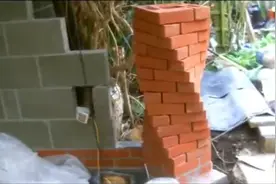 原来旋转型柱子这样砌的，老师傅专门做的这个工具真不错