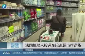 法国便利店设机器人导购，蠢萌造型惹人爱，不仅陪逛超市还帮送货视频封面
