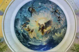 绝美穹顶壁画，震撼《精卫填海》图片