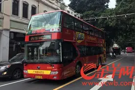 广州观光双层巴士“热情待客” 二层乘客要熬热观光图片
