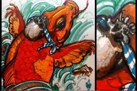 兄弟！你描的纹身手稿过时啦！来看雕猛者近期作品！图片