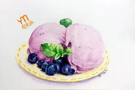美食水彩手绘，看了就有食欲，画得怎么样？你说了算！图片