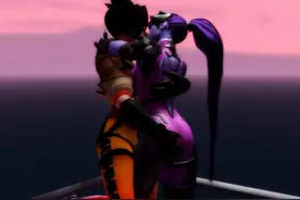 守望先锋最佳CP，猎空与黑百合的精彩作品赏析图片