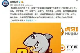 涉嫌暴力淫秽内容 斗鱼熊猫TV等网络直播平台遭查处图片