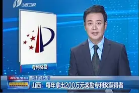 山西每年拿出200万元奖励专利奖获得者视频封面