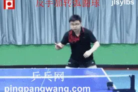 反手加转弧圈球GIF教学（图多慎入）图片