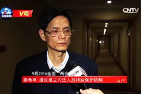 [V观]全国人大代表秦希燕：建议建立司法人员特别保护机制