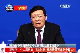 [V观]楼继伟：个人再教育 贷款利息 赡养费等可减免个税视频封面