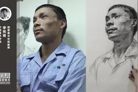 「国君美术」素描头像 男中年2/3侧面仰视素描头像 写生视频封面