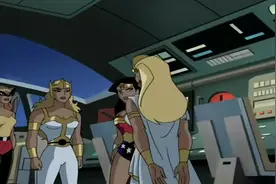 性感女匪首让正义联盟的男人都已沦陷，女侠和鹰女联手拯救男同胞