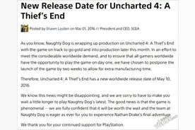 《神秘海域4贼途末路》再次延期改为5月发售图片