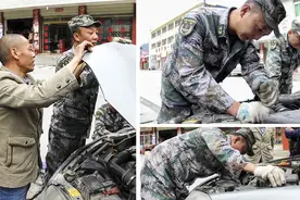 汽车兵路遇抛锚车辆 他们随手做了这件事图片