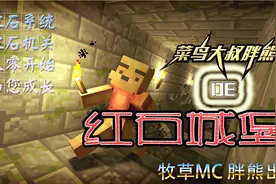 我的世界红石城堡107：胖熊教你做羊毛收割机，你只要在里面养羊就行了，羊毛一堆一堆的