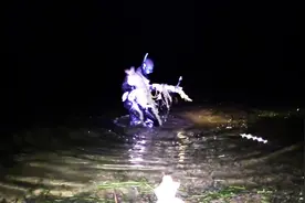 夜里潜水抓了好多龙虾和鱼，在岸边和朋友一起野炊煮着吃图片