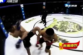 19秒“秒杀”打趴！中国悍虐打俄罗斯拳手被裁判制止图片