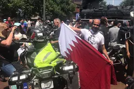 卡塔尔男子抵达北京 第一个骑摩托穿越丝绸之路的阿拉伯人图片