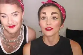 男生挑战给女朋友化妆雷翻 妆后女友崩溃：会害我嫁不出去啦!图片