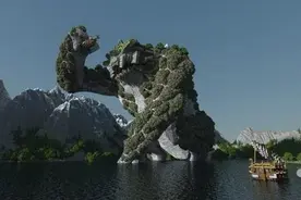 膝盖拿走国际友人还原《我的世界》版巨像图片