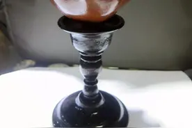 清末莲花型葫芦摆件 皮色亮润的收藏精品图片