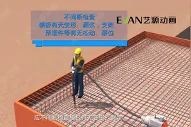 铁路路基灌注混凝土作业施工动画图片