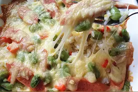 火腿肠芝士焗饭的做法图片