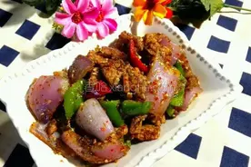 孜然圆葱炒肉片图片