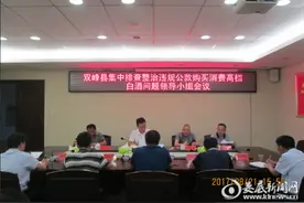 双峰县召开违规公款购买消费高档白酒问题集中排查整治督战会图片