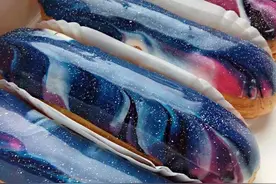 颜值爆表的星空泡芙，不忍心下口啊图片