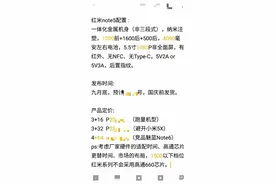 红米Note 5配置揭秘 后置指纹/9月底发布图片