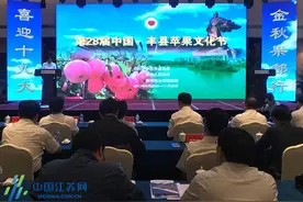 江苏丰县举行苹果文化节，县委书记“吆喝”推介大沙河苹果图片