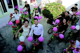 “单车婚礼”：让10公里迎亲路程洒满了幸福图片