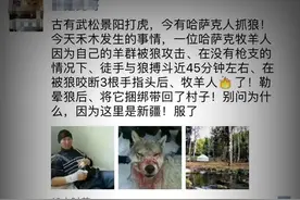 朋友圈疯传“牧羊人徒手擒狼”是假消息 真相在此图片