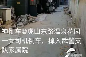 29秒丨泰安女司机“神倒车” 误操作栽进隔壁小区图片