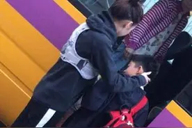 张柏芝展示主妇的清晨 送完孩子上学再遛狗图片