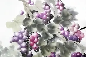 画家黄葡萄，一笔一葡萄，真的画活了视频封面
