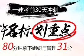 一建冲刺！许名标 划重点：80分钟教你拿下一建项目管理31分视频封面