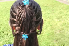 一款清纯可爱嫩萝莉女孩发型编发教程 宝妈收藏