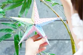 提前为七夕做准备，可以许愿的星星折纸