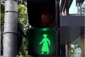 澳大利亚首次安装女性剪影红绿灯 纪念维州女议员图片
