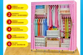 出租房必备：简易布艺衣柜组装晒单图片