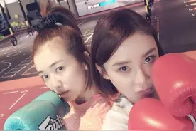 袁姗姗变身女汉子 戴拳击套眼神犀利显霸气图片