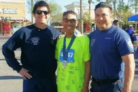 美国男子半马后心脏骤停19分 生还一年再次完赛图片