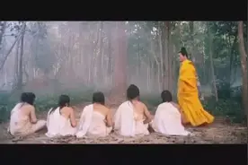 下雨天蟒蛇为佛祖挡雨，毒龙被释迦牟尼感化变成小蛇