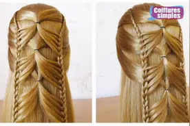 长发精美瀑布编发，小仙女们开撩必备发型